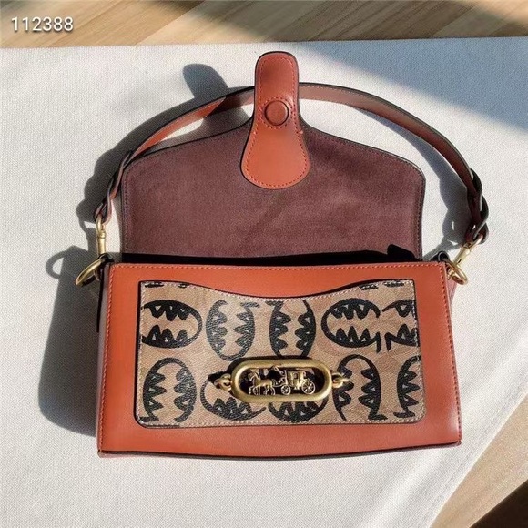 NWT COACH Guang Yu JADE SIG CC REXY Print Flap Shoulder X-body Bag Leather $398 - Picture 4 of 12